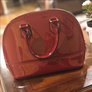 Deep Red Shiny Handbag